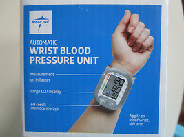 Medline Lcd Digital Blood Pressure Monitor Wrist Cuff Memory Reading Date Time - £11.68 GBP