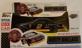 NASCAR Rusty Wallace #2 Road Champs 1992 Stock Car 1:43 Scale - $6.97