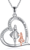 Mother Daughter Necklace Sterling Silver Love You Forever to My Daughter... - £43.67 GBP