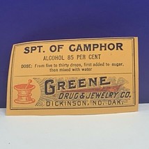 Drug store pharmacy ephemera label advertising Greene Dickinson nyal cam... - £9.24 GBP