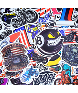 50 PCS Motorbike Sticker Pack, Helmet Motorcycle stickers, Motocross Decals - £10.79 GBP