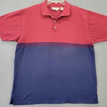 Eddie Bauer Mens Shirt Size M Polo Preppy Red Blue Classic Short Sleeves... - £7.92 GBP