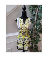 Alfani Blouse Women&#39;s Size 8 Multicolor 100% Polyester Sleeveless V Neck... - $34.63 CAD