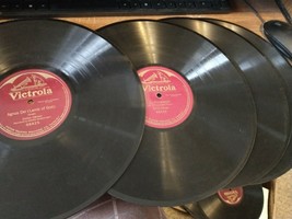 lot of 4 Victrola Caruso 1 sided 12&quot; records 88206,88555, 88556, 88425 vg cond - £11.73 GBP
