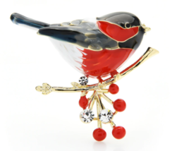 Lovely Bird Brooch Vintage Look Gold Plated  Suit Coat Broach Collar New Pin GGG - £14.80 GBP