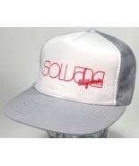 Vtg SOLVANG CALIFORNIA Hat-Mesh-Grey/White-Snapback - $18.70