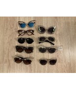 Set of 8 Sunglases Eyeglasses Cat Eye Crystals Stones Leopard - £68.14 GBP