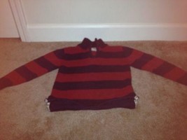 AMX Boys Red Blue Striped Sweater Casual Size 5 - £26.82 GBP