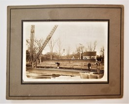 Antique Photograph Franklin Nh Building Bridge Railroad? Victorian - £54.56 GBP