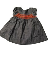 Jacadi Paris 12 Months Baby Girls Denim Dress Embroidered Accent - $33.06 CAD