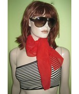 Vintage WOMEN&#39;S Ladies Red Lace Fashion SCARF Wrap  - $27.34 CAD