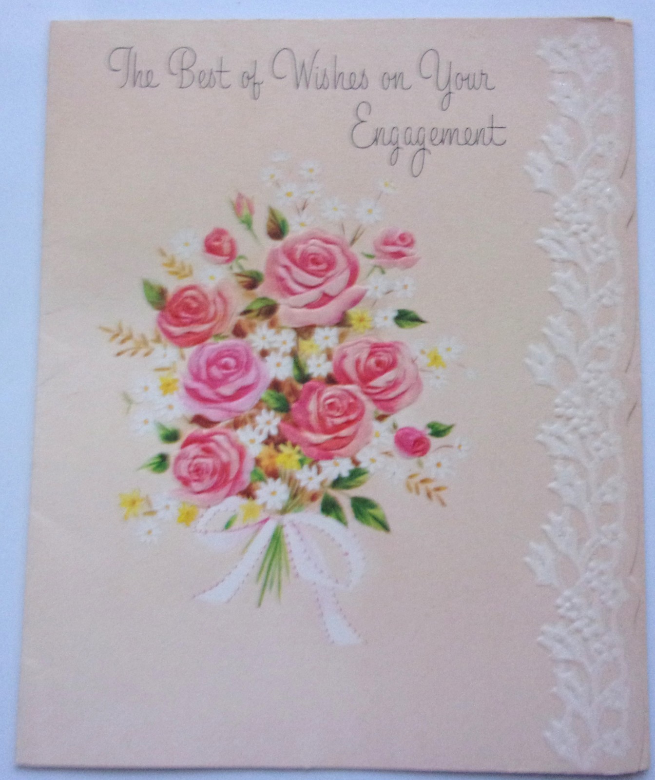 Vintage Norcross The Best Of Wishes On Your Engagement Card 1962 - $3.99