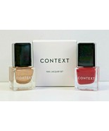 CONTEXT Nail Polish Lacquer Set in DON&#39;T CRY (Red) &amp; ROCKET QUEEN (Gold)New - £6.91 GBP