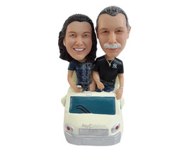 Custom Bobblehead Couple In A Convertible Car - Motor Vehicles Cars, Trucks &amp; Va - £185.56 GBP