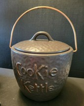 COOKIE KETTLE JAR HAMMERED LOOK WITH HANDLE - £25.60 GBP