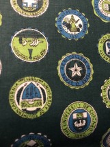 Vintage 50s Cotton Fabric University College Theme Menswear Pajamas Shor... - $45.00