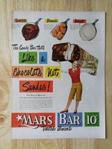 Vintage 1951 Mars Toasted Almond Chocolate Bar Full Page Original Color ... - £7.41 GBP