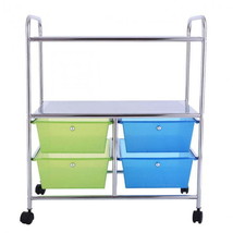 4 Drawers Shelves Rolling Storage Cart - £66.10 GBP