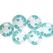 Set of 6 Nanette Lepore Blue and White 10.5&quot; Dinner Plates Porcelain - £15.72 GBP