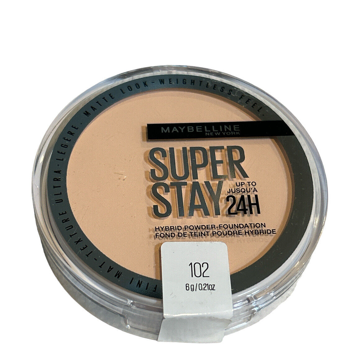 Primary image for Maybelline Super Stay up to 24HR Hybrid Powder-Foundation Matte Finish, #102