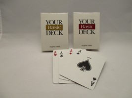 Vintage BASIC Cigarette Brand Playing Cards (2 Decks) Red/Gold - £11.84 GBP