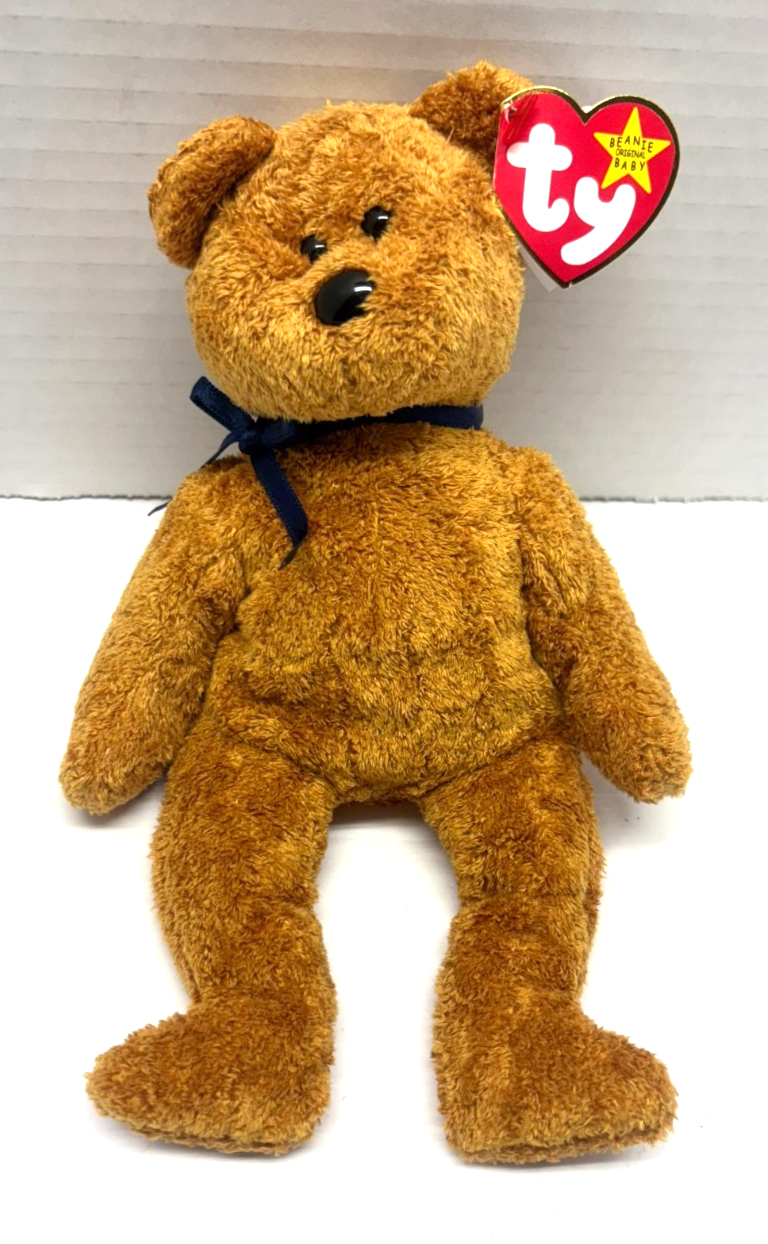 Ty Beanie Baby Babies FUZZ Brown Bear Plush NEW - $4.95