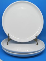 Crate &amp; Barrel Culinary Arts Restaurant Ware White Dinner Plates Rimmed (3) - £30.77 GBP