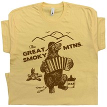 The Great Smoky Mountains T Shirt Smokey Bluegrass Grizzly Bear Vintage Graphic  - £15.71 GBP