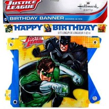 Justice League Happy Birthday 6 Foot Jointed Banner Party Decoration Supplies - $4.25