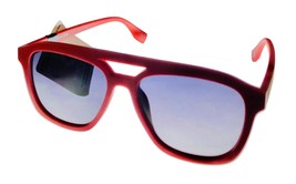 Converse Men Sunglass Matte Red Top Brow Plastic Aviator, Gradient Lens H108 - £17.97 GBP