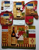 Kitchen Linen Placemats Stove Top Covers Red Wine Theme, Select: Item(s) - £5.09 GBP+