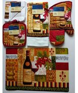 Kitchen Linen Placemats Stove Top Covers Red Wine Theme, Select: Item(s) - $6.52+