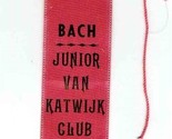 Bach Junior Van Katwijk Club Pink Ribbon Dallas Texas - £13.92 GBP