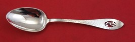 Antique Hammered by Shreve Sterling Silver Place Soup Spoon w/ mono &quot;P&quot;  7&quot; - £78.34 GBP
