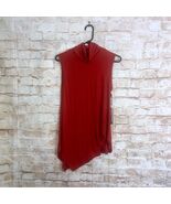 Fifteen Twenty Asymmetrical Mock Neck Sleeveless Top in Rust Size Small NEW - $363.02 MXN