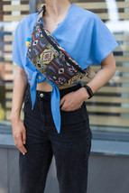 Women&#39;s Chest Hip Bag, Waist Bag and Handmade Textile Crossbody Bag, Casual Bag. - £50.86 GBP
