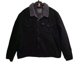 Levis Mens XL Black Type 111 Sherpa Lined Trucker Jacket  Classic Western   - £50.93 GBP