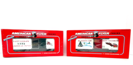 New American Flyer 1994-1995 Christmas Boxcars S Gauge Trains 6-48321 &amp; ... - $49.49