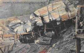 Coal Mining Mine Entrance Anthracite Region Pennsylvania linen postcard - £5.06 GBP