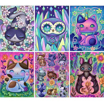 5D Diamond Painting Animal Cat Cartoon Embroidery Cross Stitch DIY Art C... - £7.55 GBP