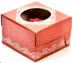 Individual Cupcake Boxes Pink New 2 packages of 6, with Inserts and Clear Window - £8.03 GBP