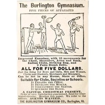Burlington Home Gymnasium 1885 Advertisement Victorian Sports ADBN1A15 - $19.99