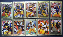 1990 Action Packed Los Angeles Rams Team Set of 10 Football Cards - £4.71 GBP