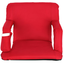 Wide Stadium Seat Chair Red Bleachers Or Benches - Armrest Support - Por... - £60.08 GBP