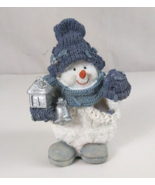 K&#39;s Collection Adorable Glittery Snowman With Lantern &amp; Bell 4.75&quot; Figurine - $221.47 MXN