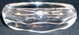 Nice Orrefors Crystal Glass Low bowl with Rounded Rim Signed and Numbered - $34.99