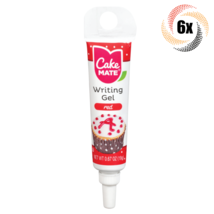 6x Tubes Cake Mate Decorating Writing Gel | Red | .67oz | Precision Tip - $22.76