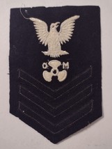 NAVY RATING BADGE - MOTOR MACHINIST&#39;S MATE &quot;MO&quot;  PO1 WW2 :KY24-11 - $16.00