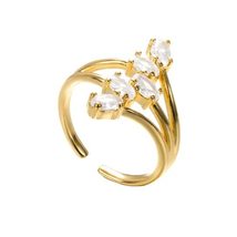 Gemstones Gold Plated Tulip Flower Wedding Party Right Hand Ring Jewelry... - $25.69