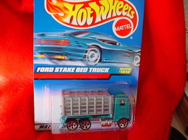 Hot Wheels #1010 Ford Stake Bed Truck 5 Hole Rims Free Usa Shipping - £6.05 GBP